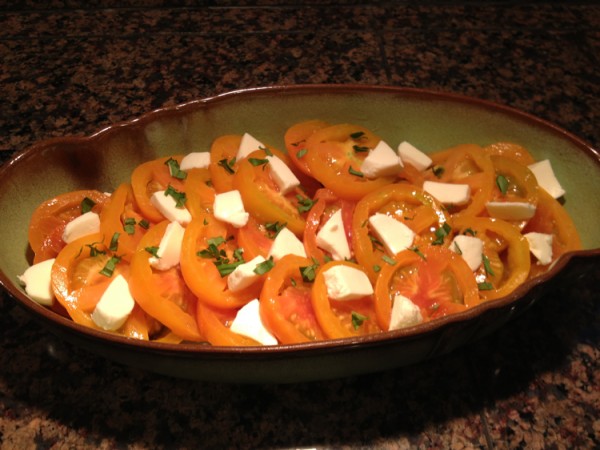 Tomato with mozzarella