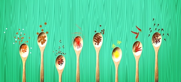 Healthy eating - Colorful spices