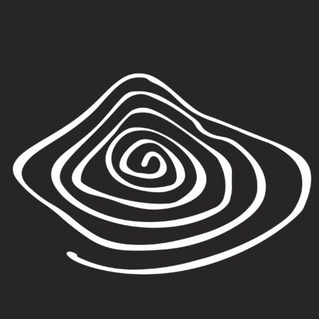black background with irregular white swirl